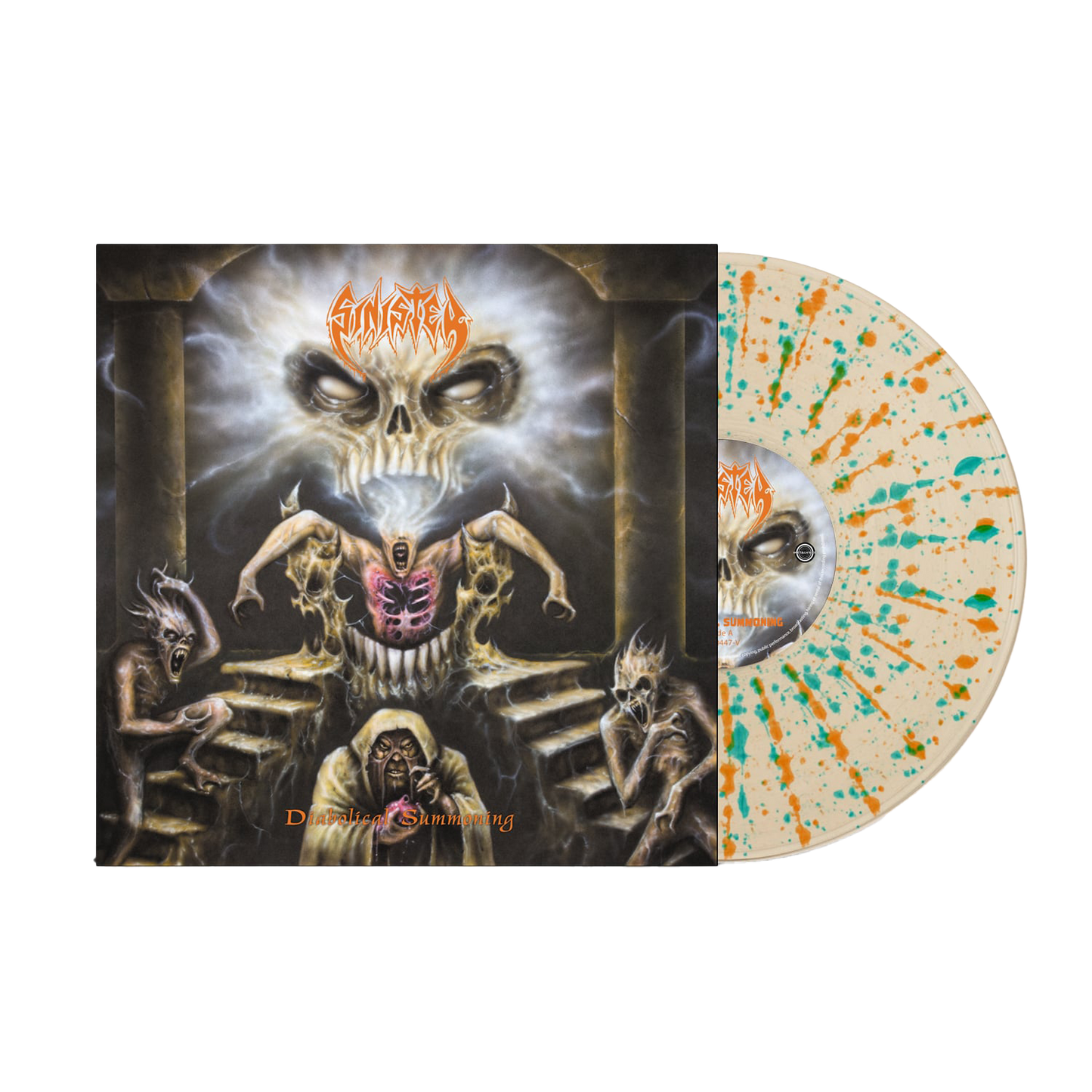 Sinister - Diabolical Summoning (natural LP with turquoise, green and orange splatter) (13.02.2026) (limited to 500)