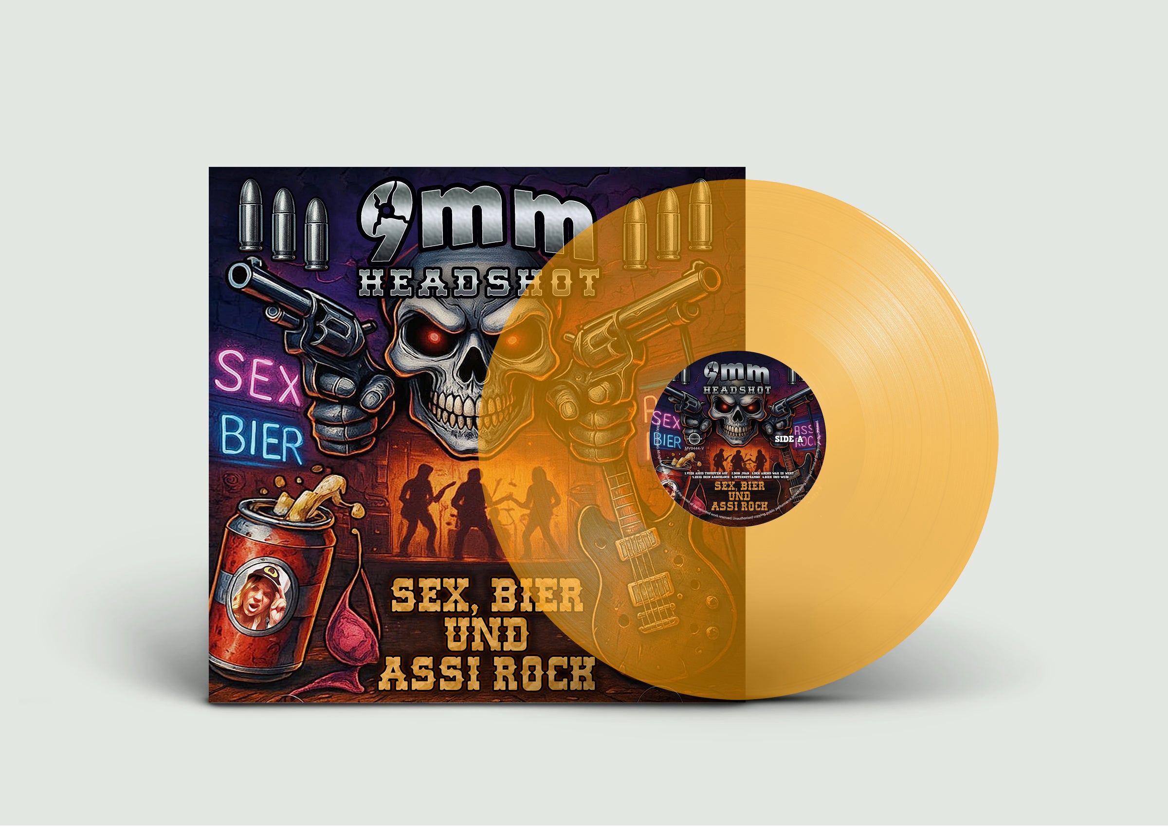 9mm - Sex, Bier und Assi Rock (orange vinyl) (03.10.2025) limitiert auf 500 Stück