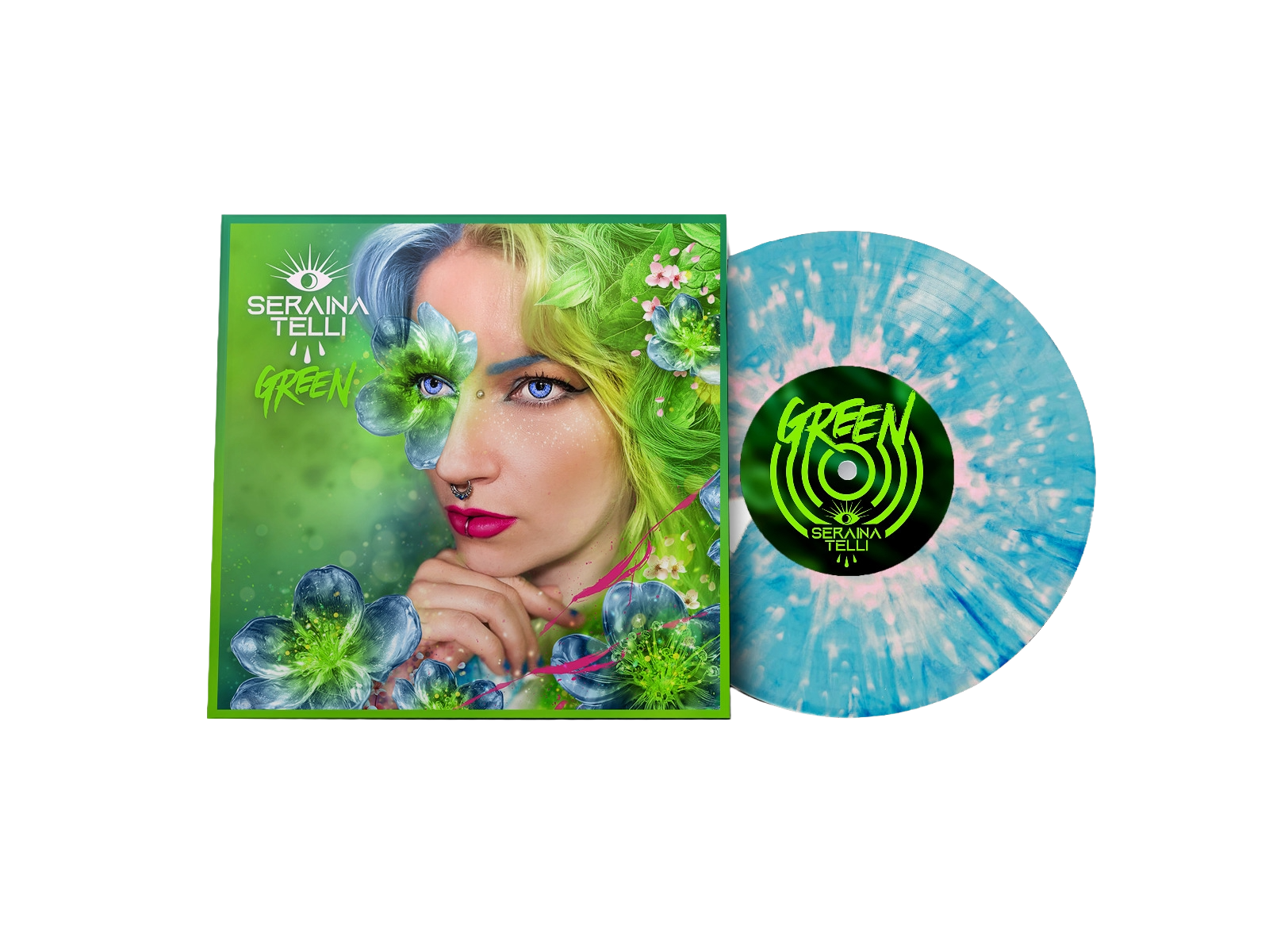Seraina Telli - Green (blue pink marbled LP) (04.09.2026) (limited to 250)