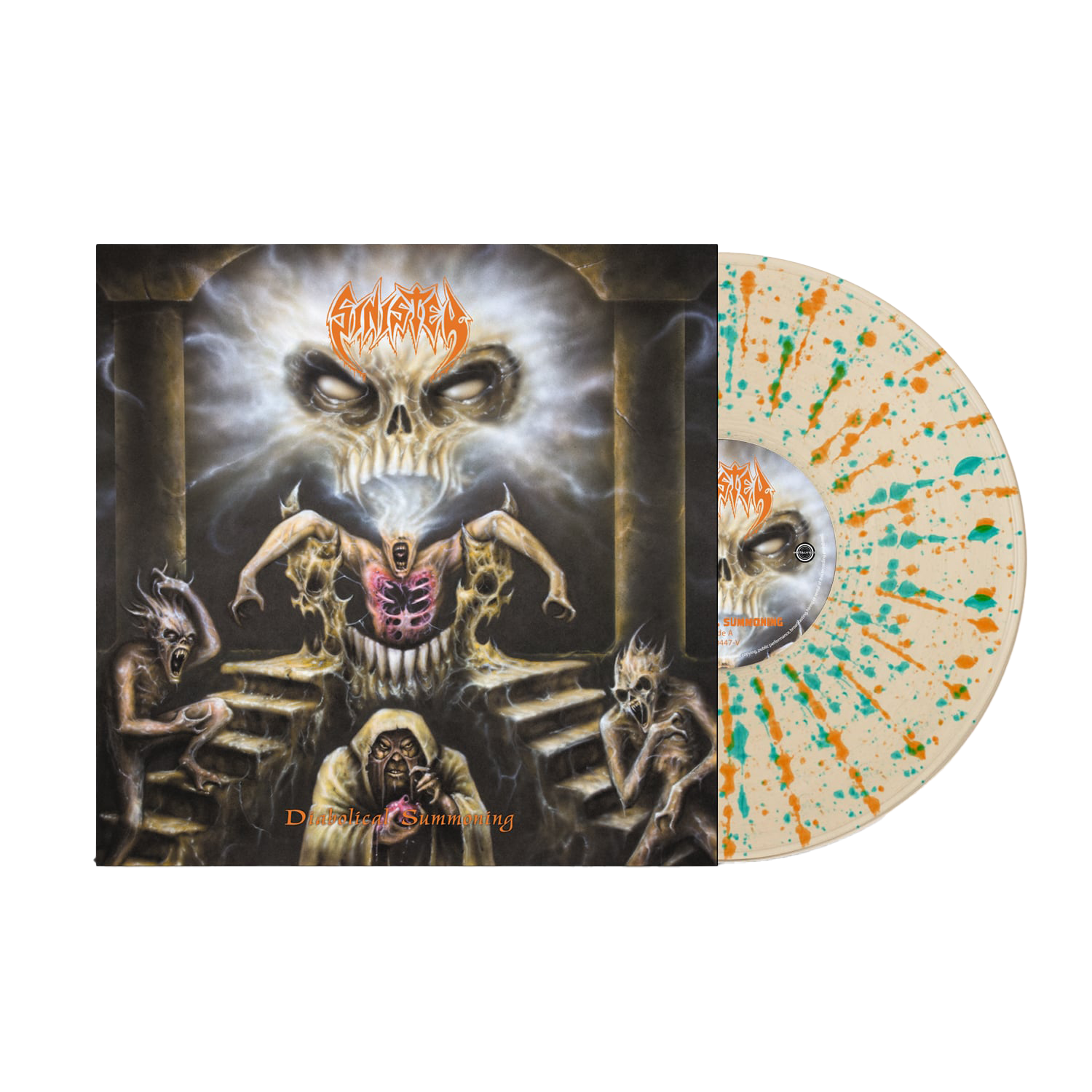 Sinister - Diabolical Summoning (natural LP with turquoise, green and orange splatter) (13.02.2026) (limited to 500)